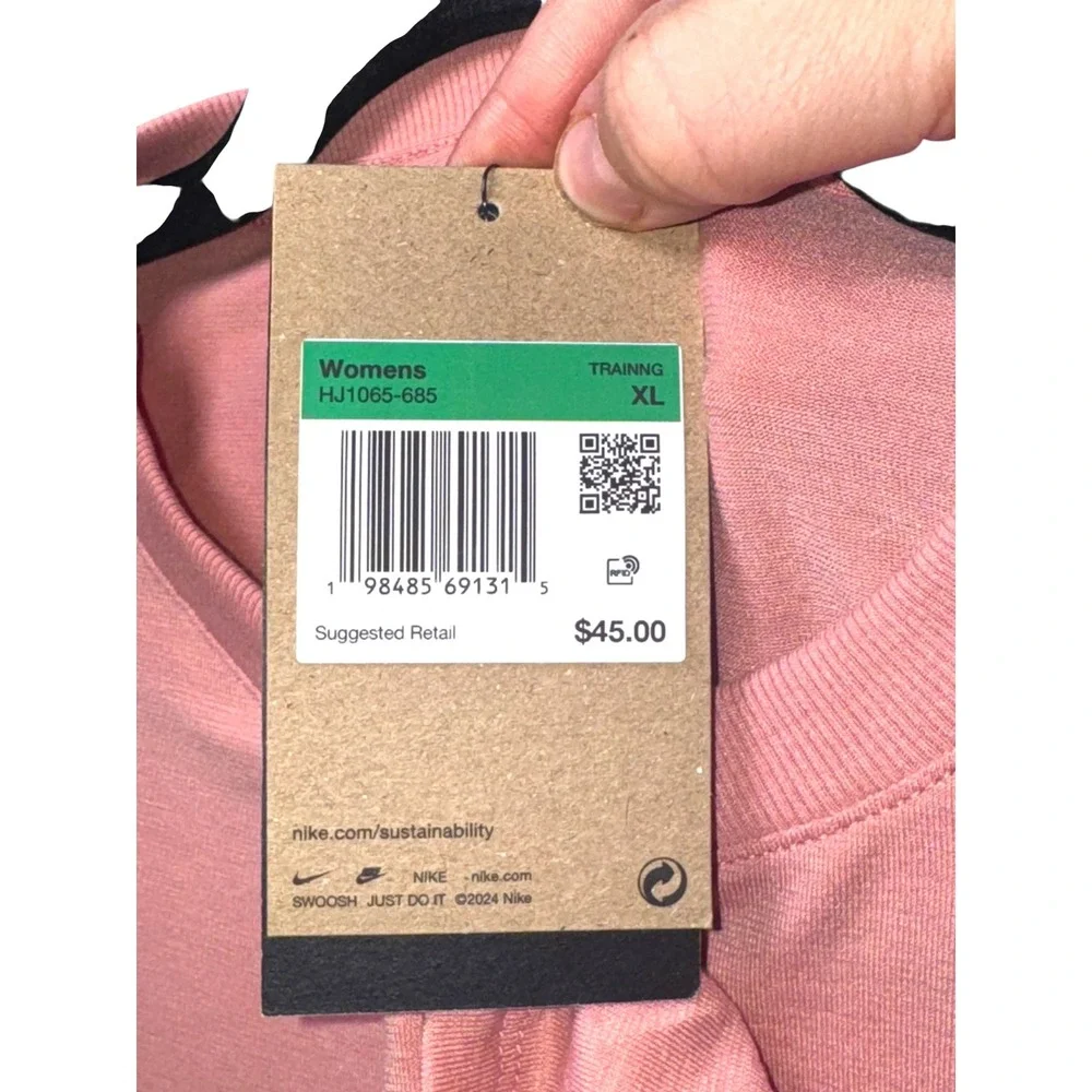 Nike One Dri-FIT Womens‎ Training T-Shirt Desert Berry Pink HJ1065-685 XL NWT